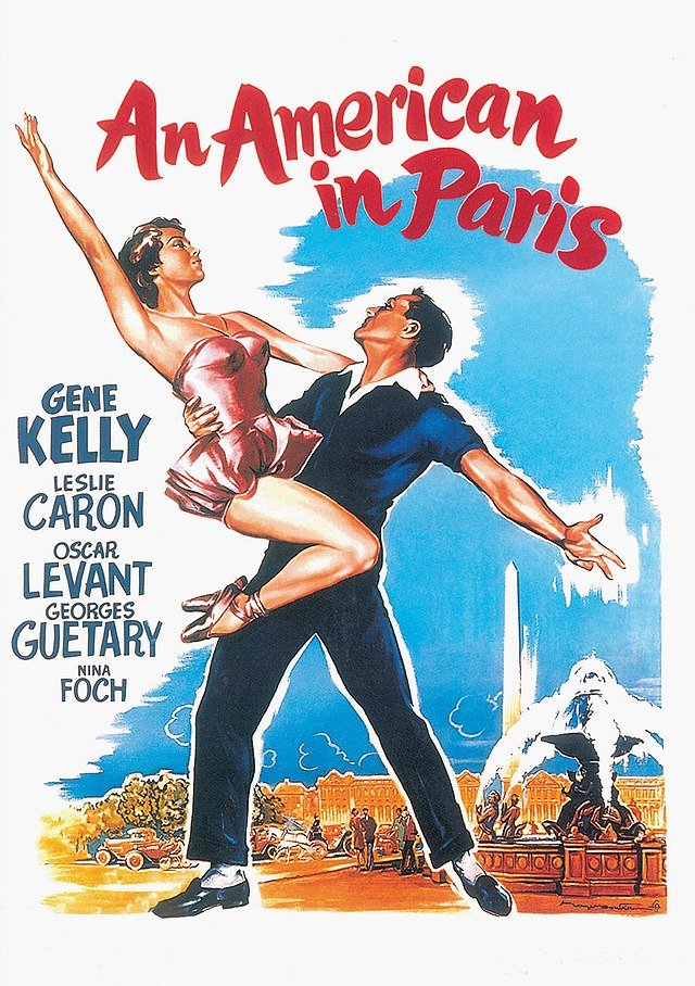 poster for an american in paris which is one of the best movies set in france