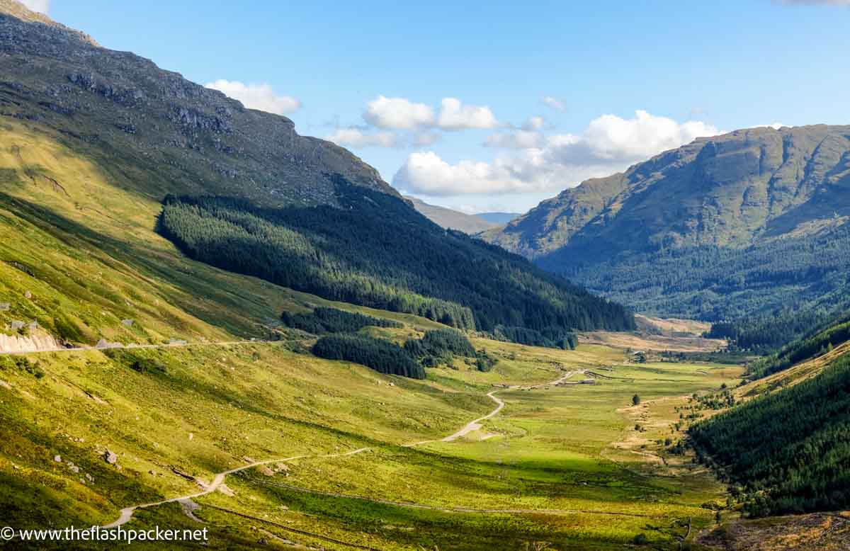 beautiful mountain valley in scotland