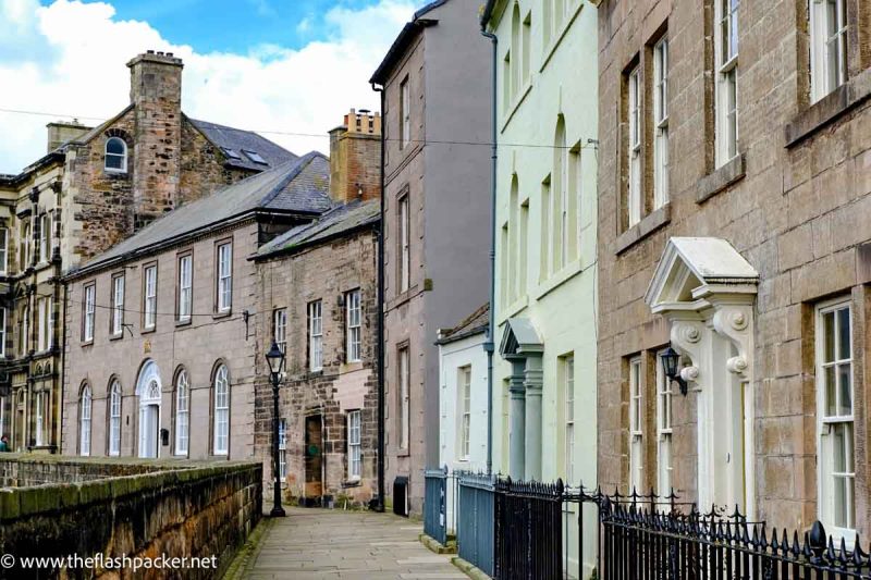 old buildings along the ramparts of berwick upon tweed