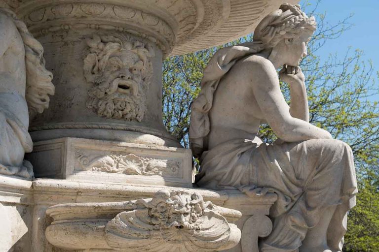 stone sculpture of a pensive angel seen during two days in budapest