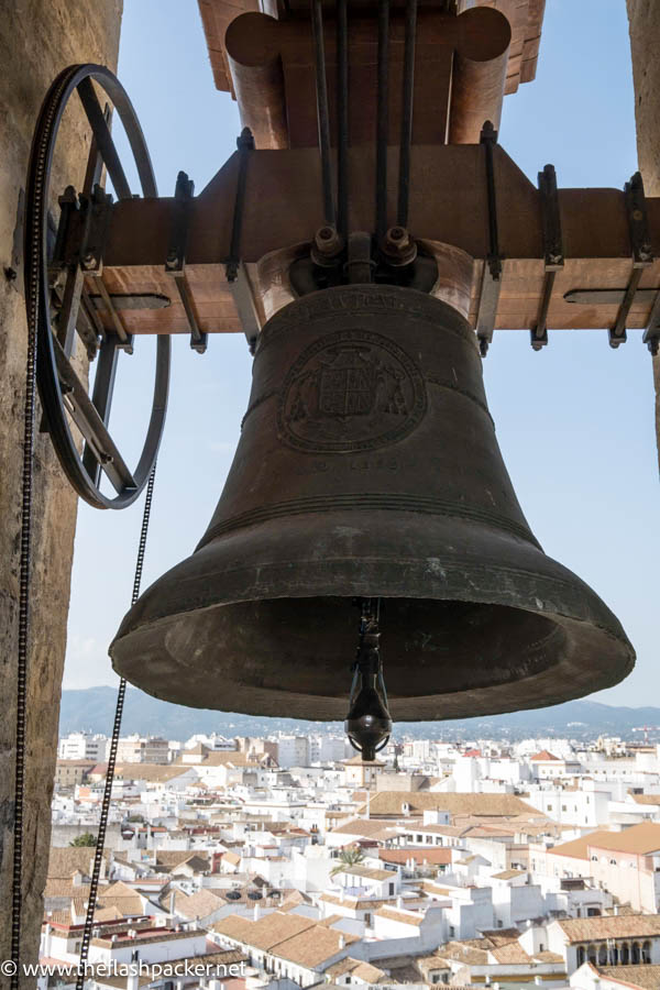 large church bell in bell tower