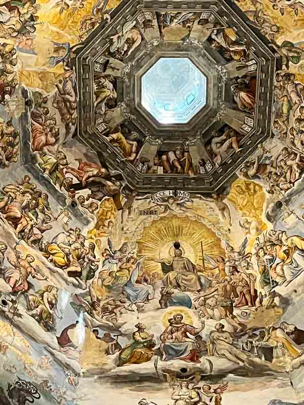 frescoes painted on a domed ceiling in florence cathedral