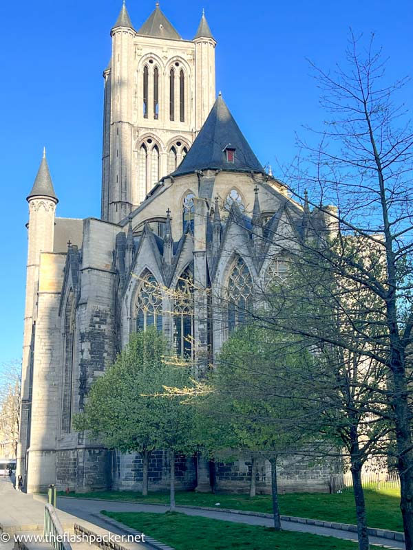 exterior of st nicholas church in ghent belgium