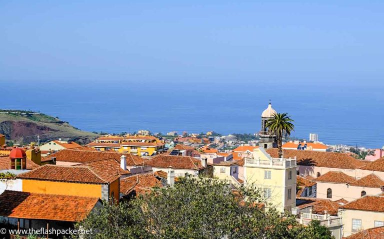 Panoramic view of La Orotava which is one item on a tenerife itinerary