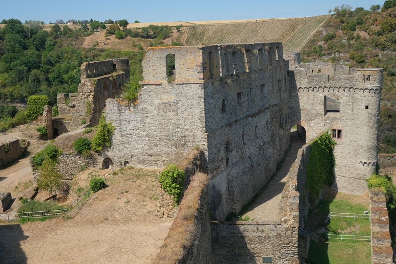 well-preserved ruins of a castle of the rhine valley germany