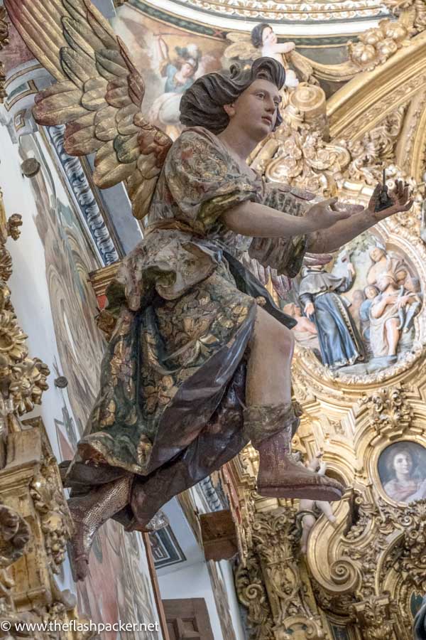 sculpture of an angel in a church