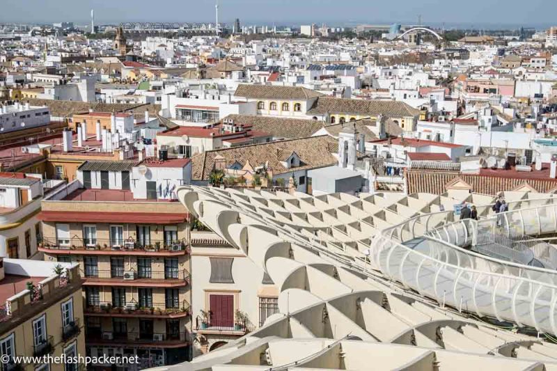 view over rooftops of seville spain