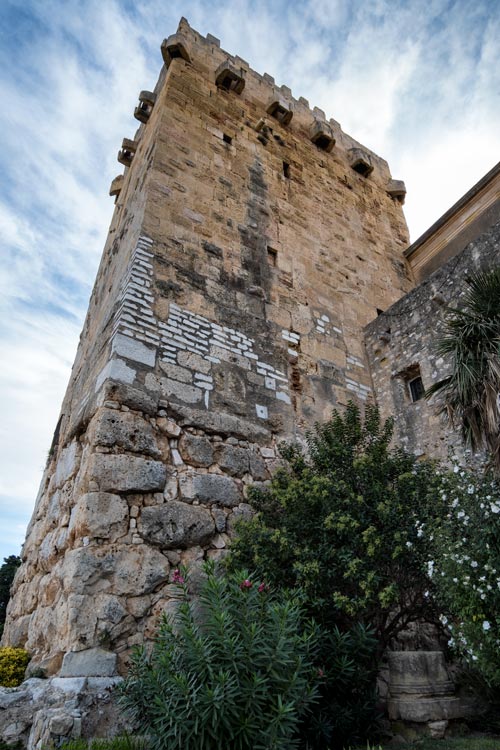 a reconstructed roman tower