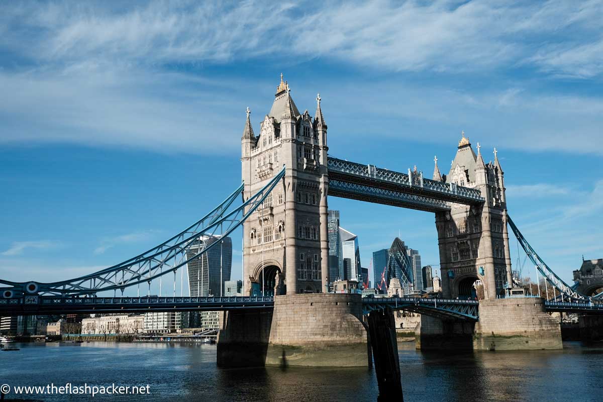 the castle-like tower bridge in london