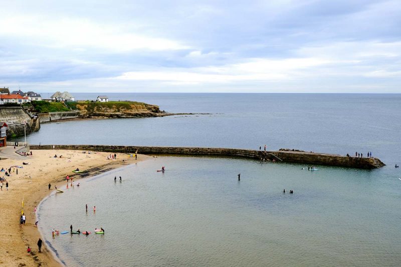 sheltered bay at cullercoats