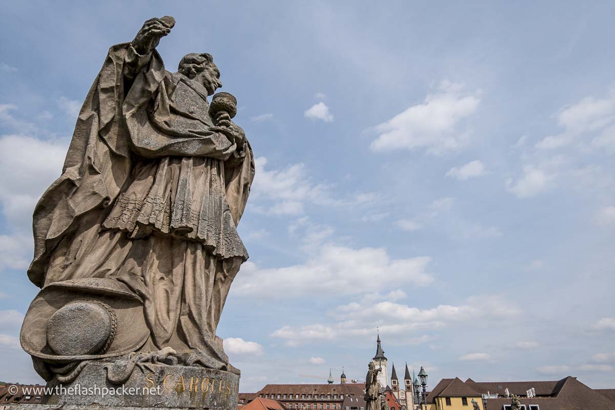 stone statue of a saint