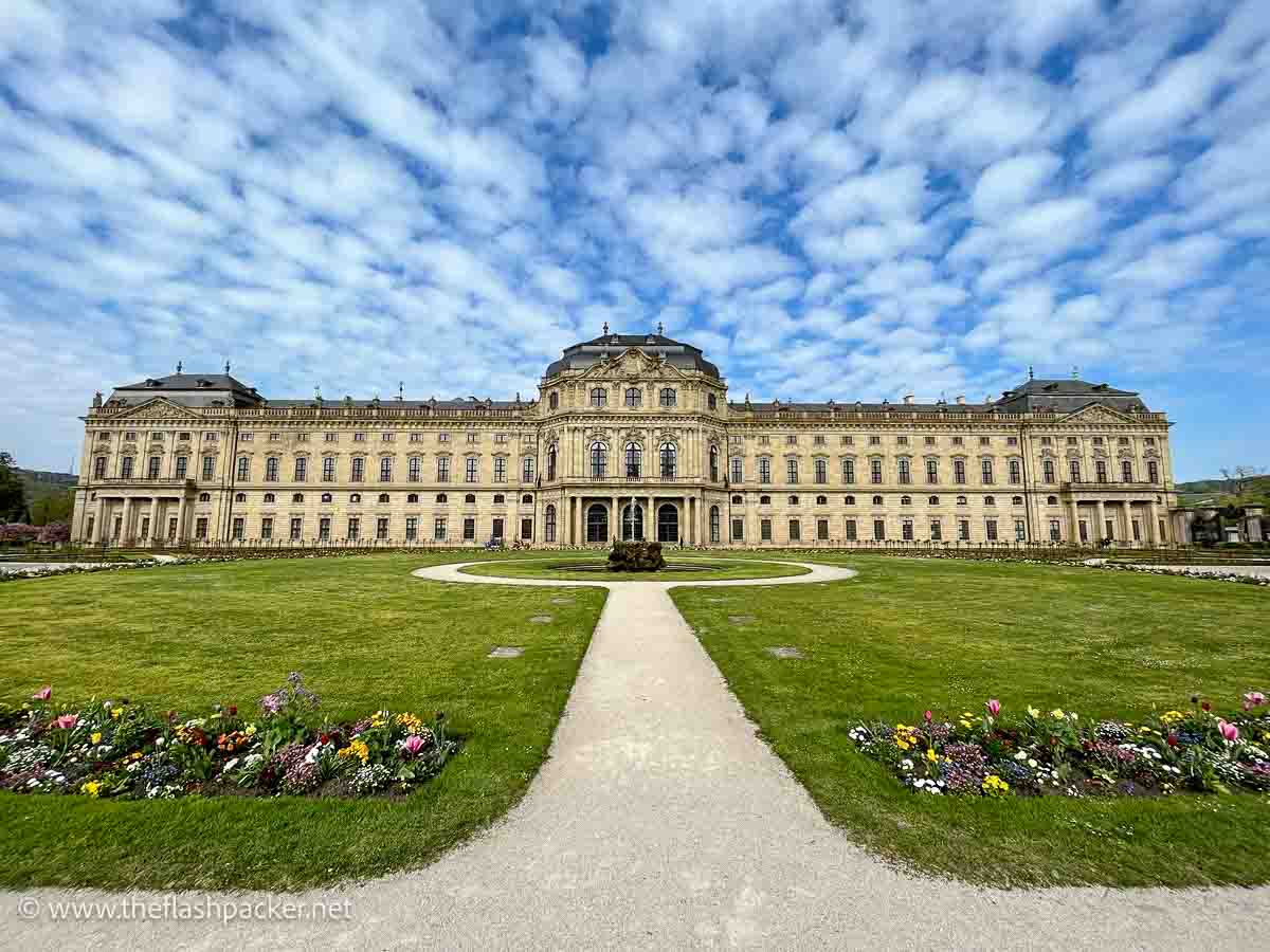 the exterior of the wurzburg residence from the east garden