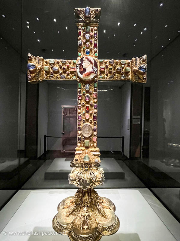 jewel encrusted golden crucifix