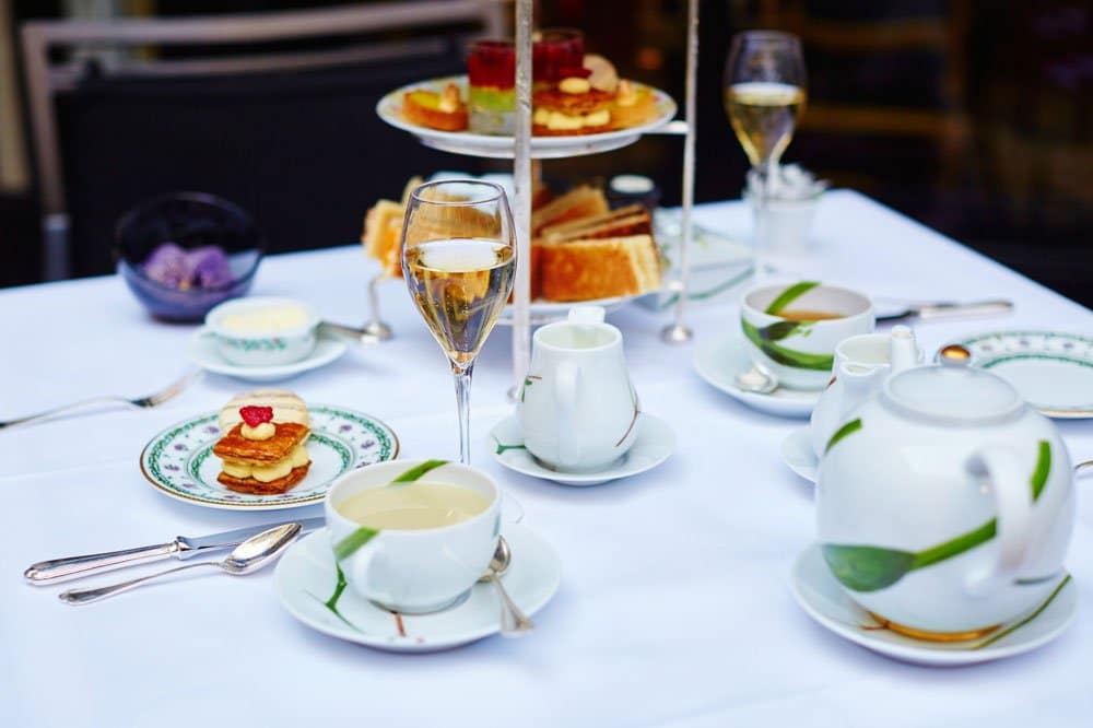 table set for afternoon tea