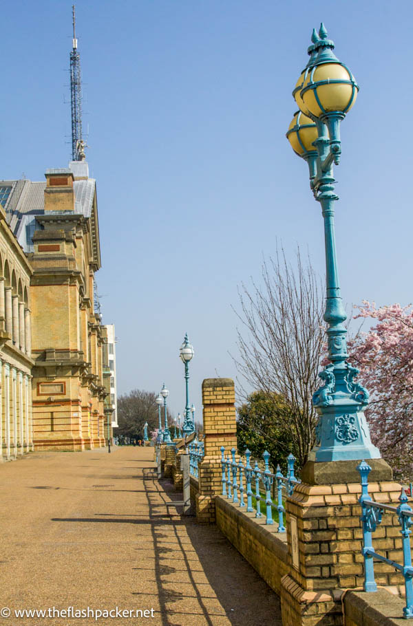 long promenade in front of building