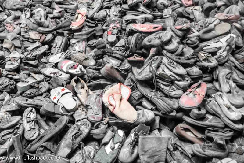 pile of old shoes