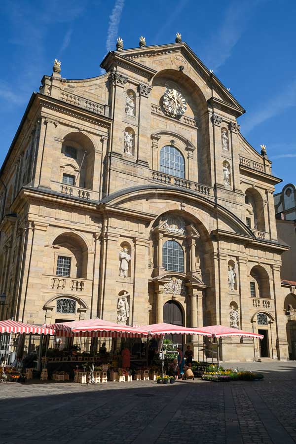 exterior of st martins church in bamberg germany