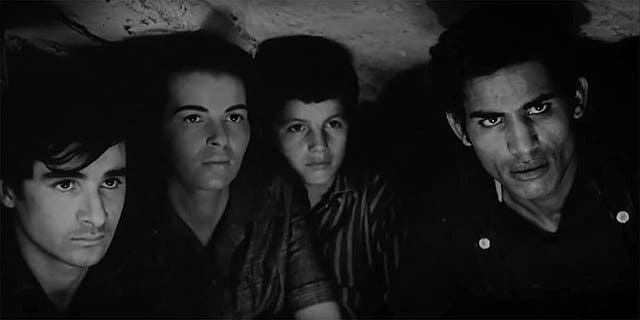 screenshot of 4 men from french movie battle of algiers