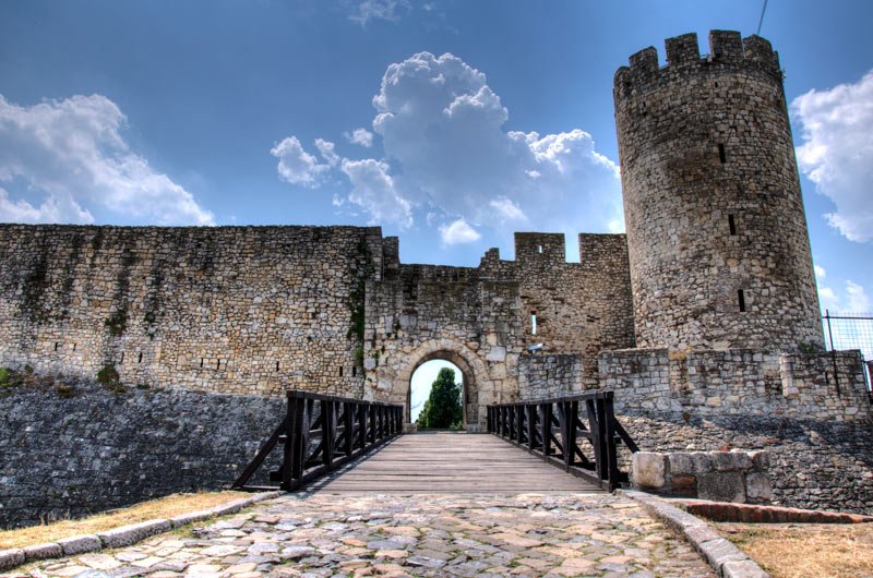 entrance to old fortress in belgrade serbia