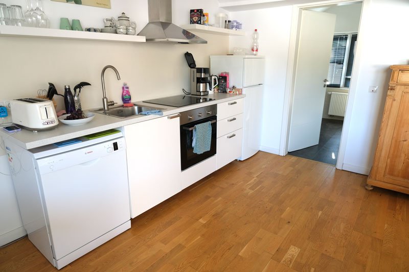 white kitchen in an apartment