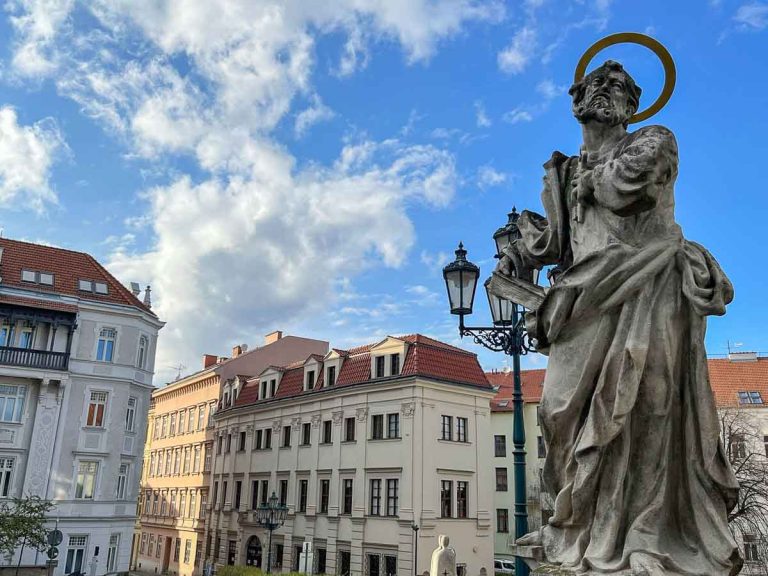 statue of st paul in brno