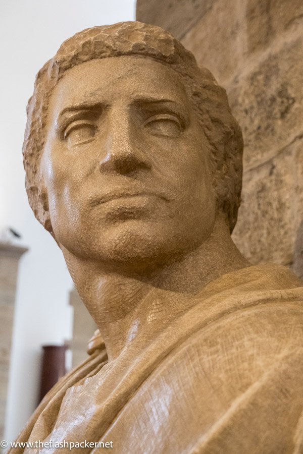 marble bust of brutus whuch is one of the famous sculptures in florence