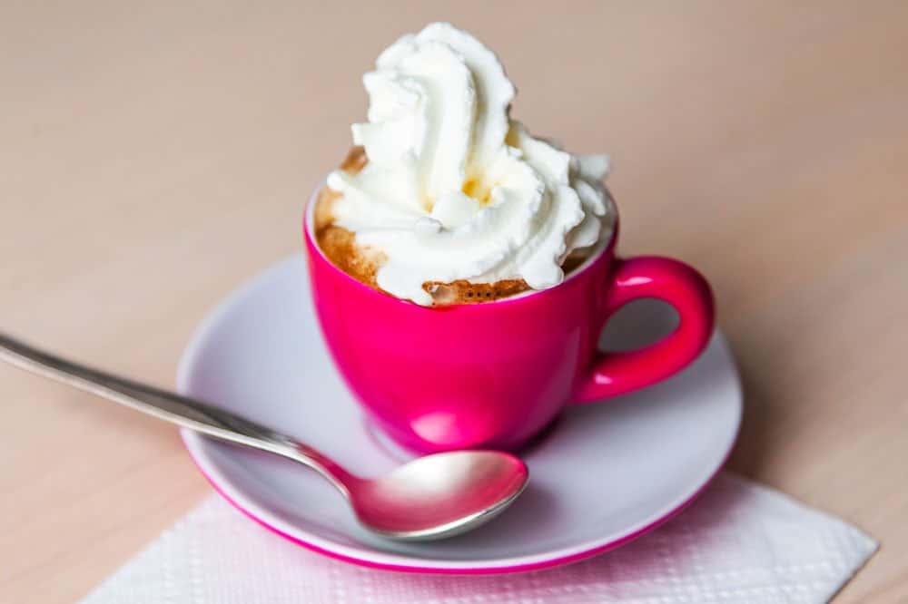 cup of coffee with whipped cream