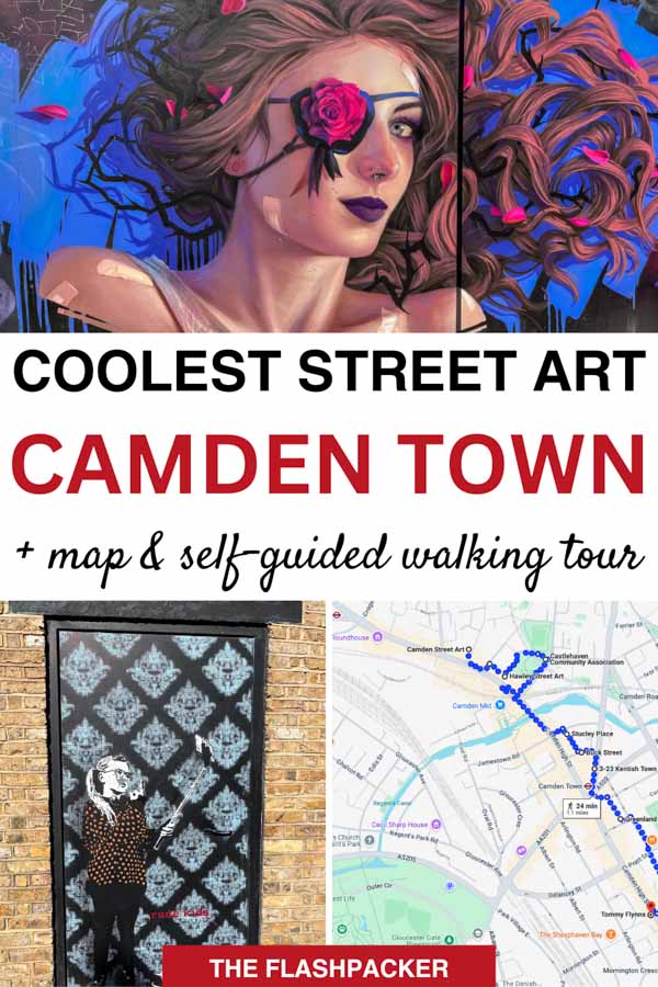 camden street art wlaking tour map