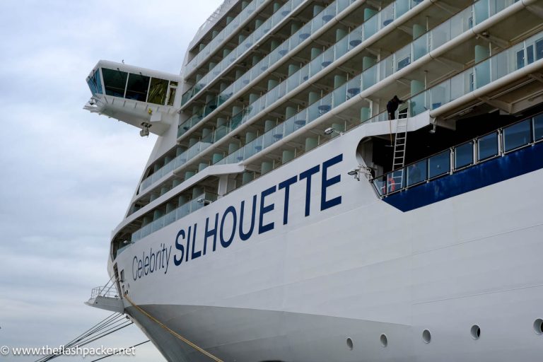 exterior of cruise ship with single cabins