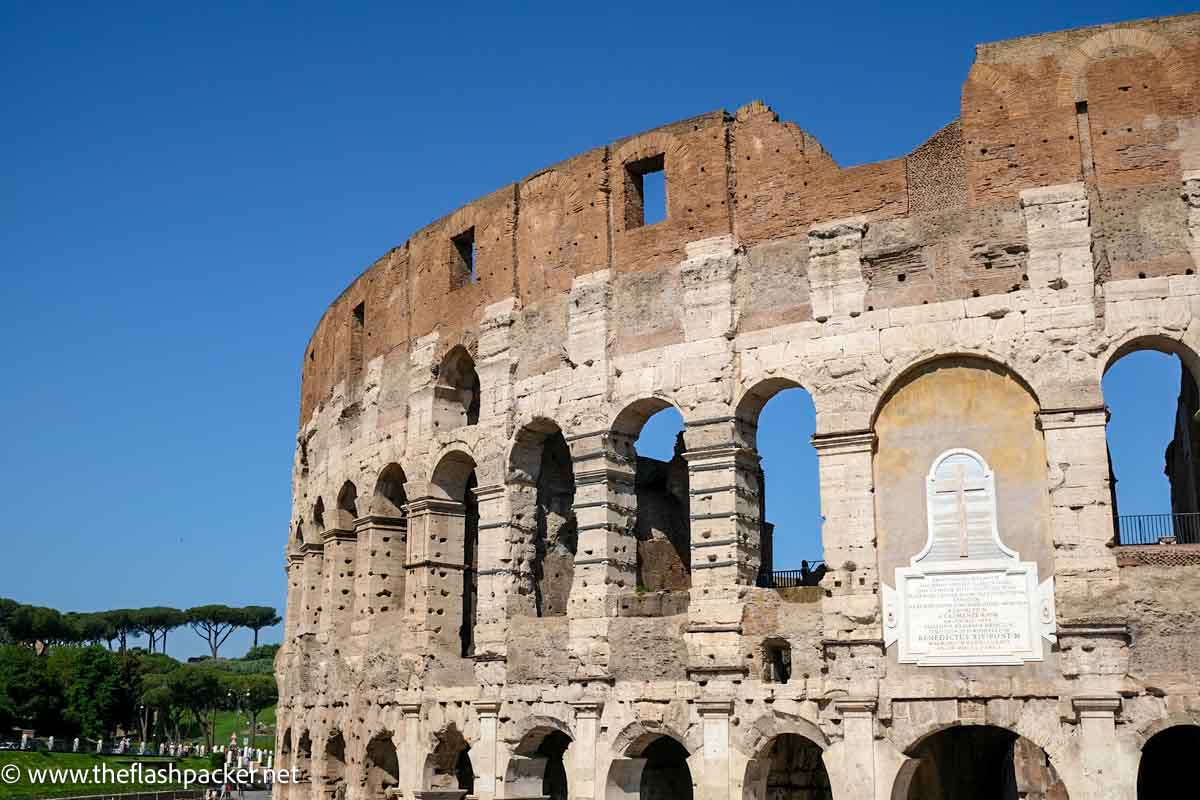 the exterior of the colosseum in rome