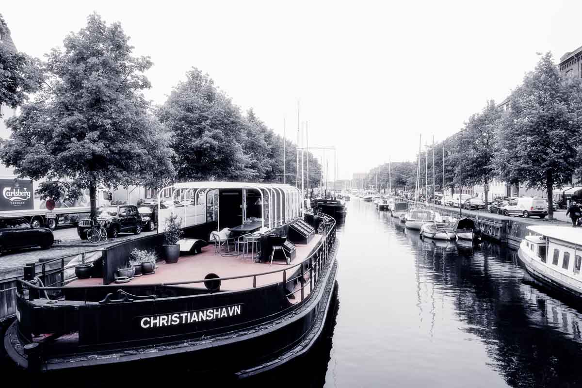 boats parked along canal