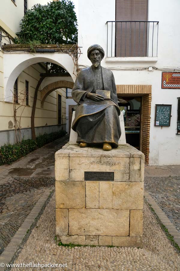 statue of hebrew scholar in bronze