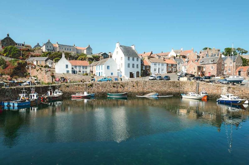 boats in small stone harbour