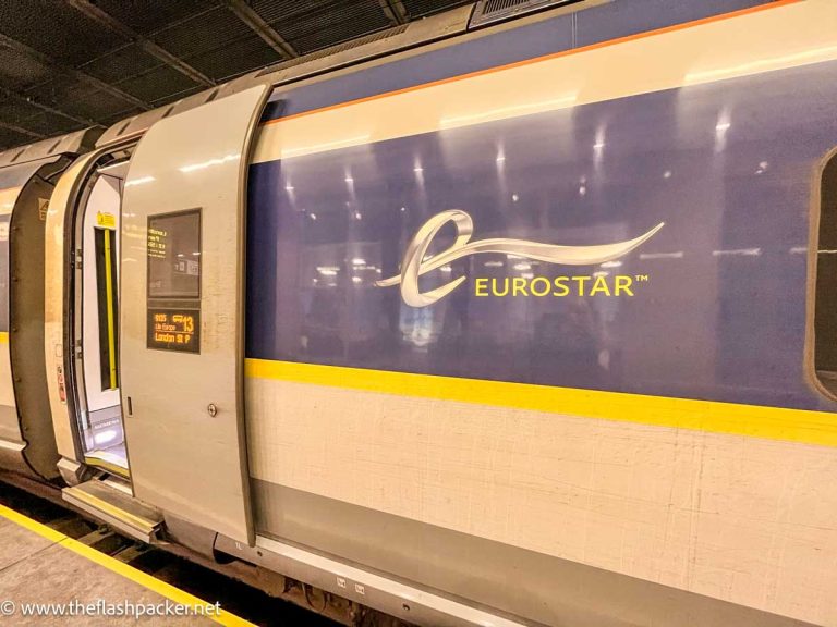 exterior of eurostar train carriage at station