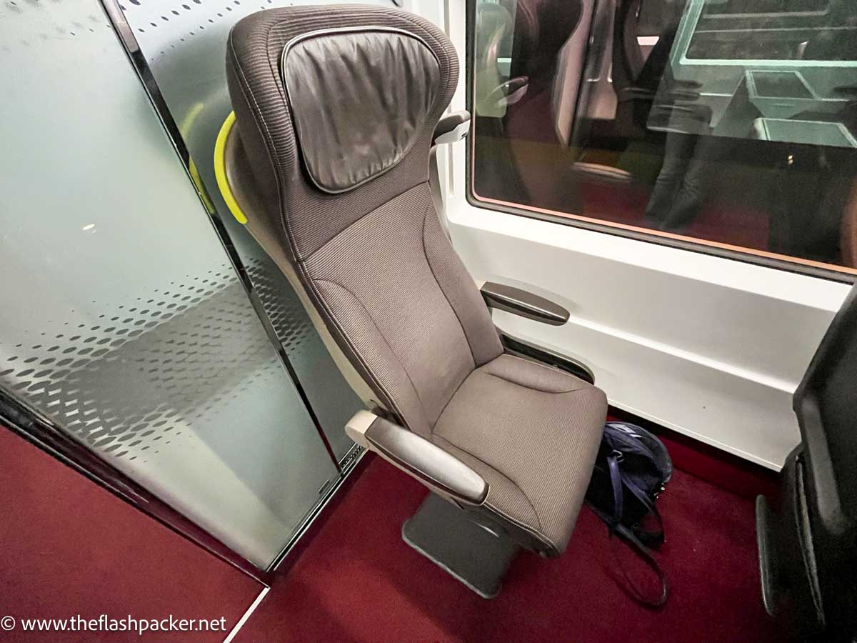 single seat in eurostar standard premier class carriage