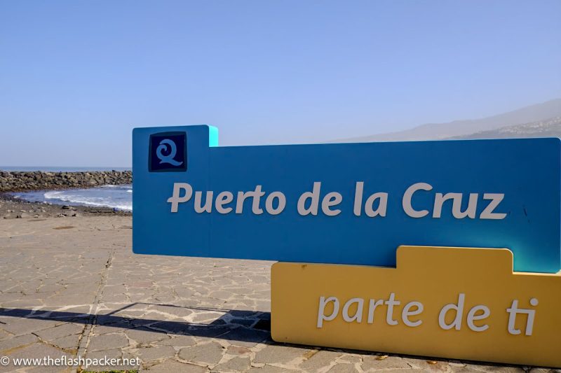 sign for puerto de la cruz tenerife