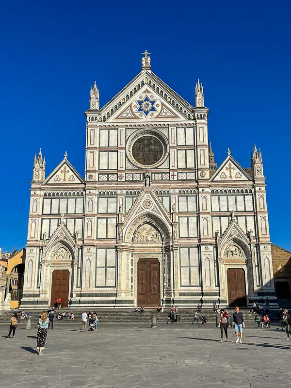 facade of the cathedral in florence italy