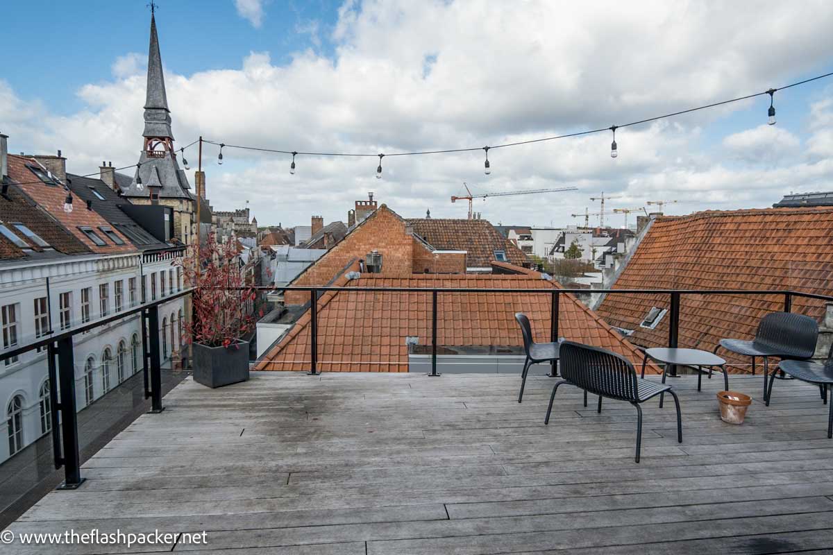 roof terrace of apartment building