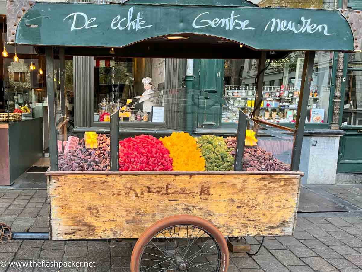 cart selling brightly coloured sweets