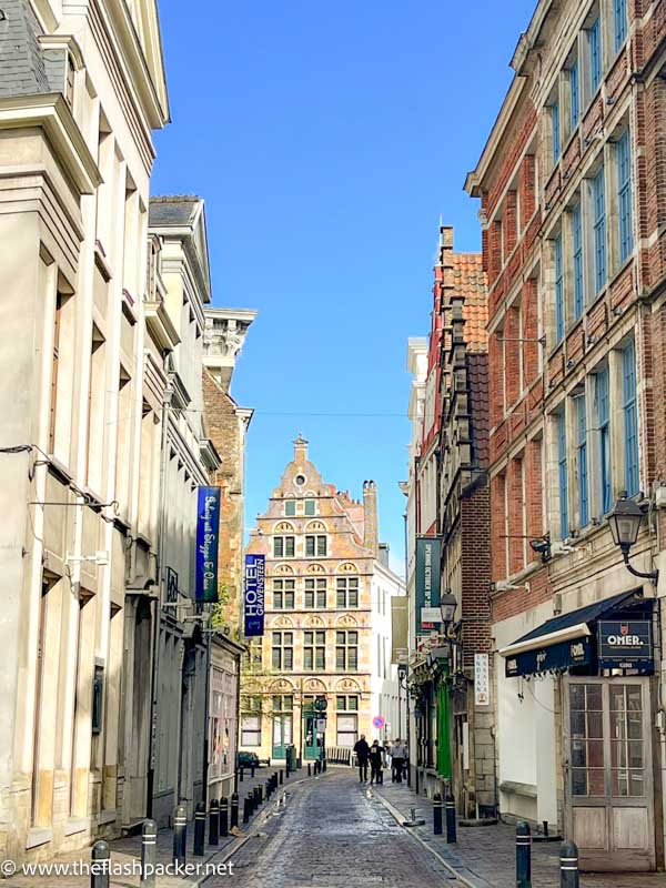 pretty medieval street in ghent