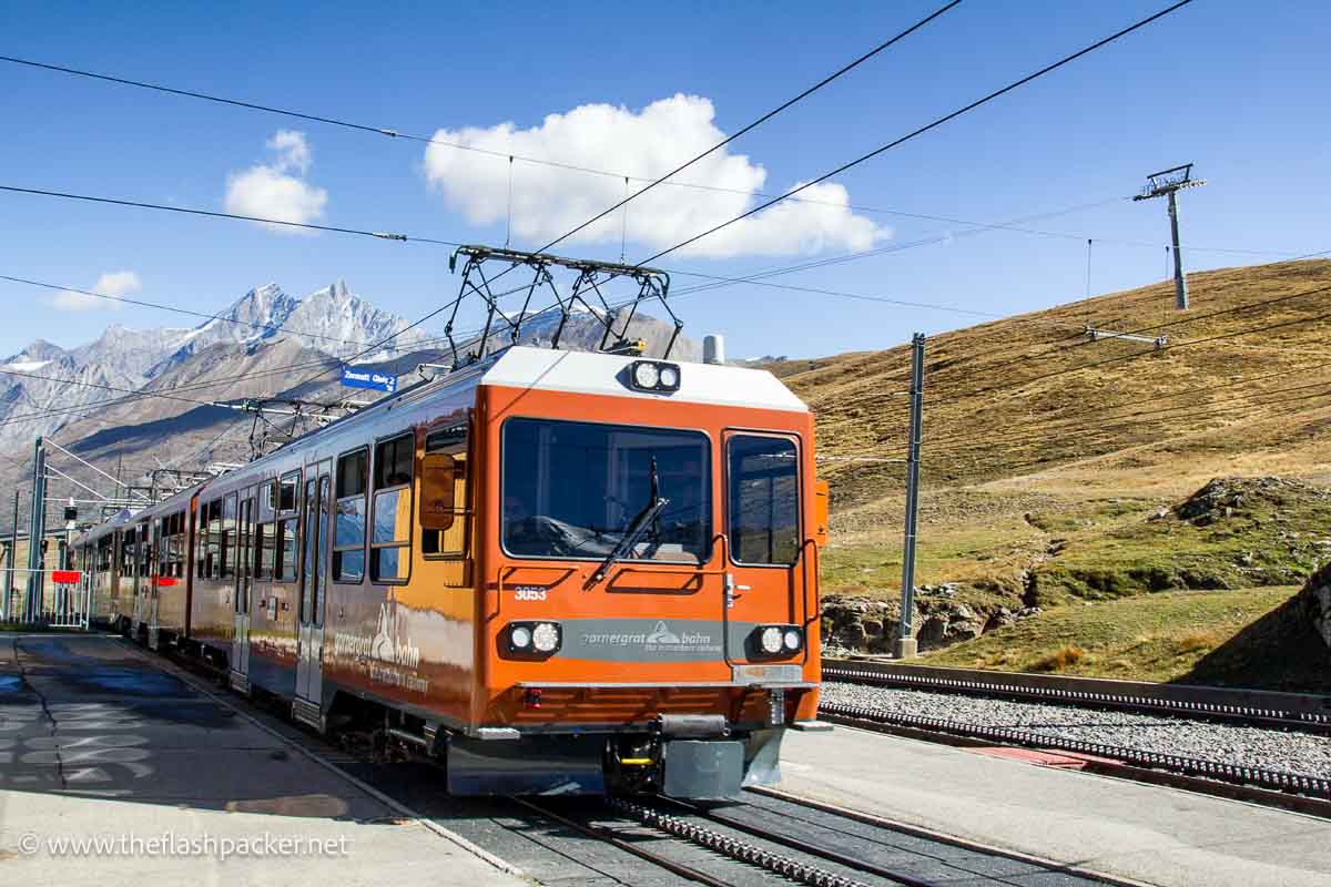 gornergrat railway train is one of the best things to do in zermatt as a non skier