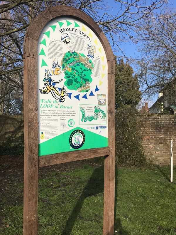 information board for hadley green