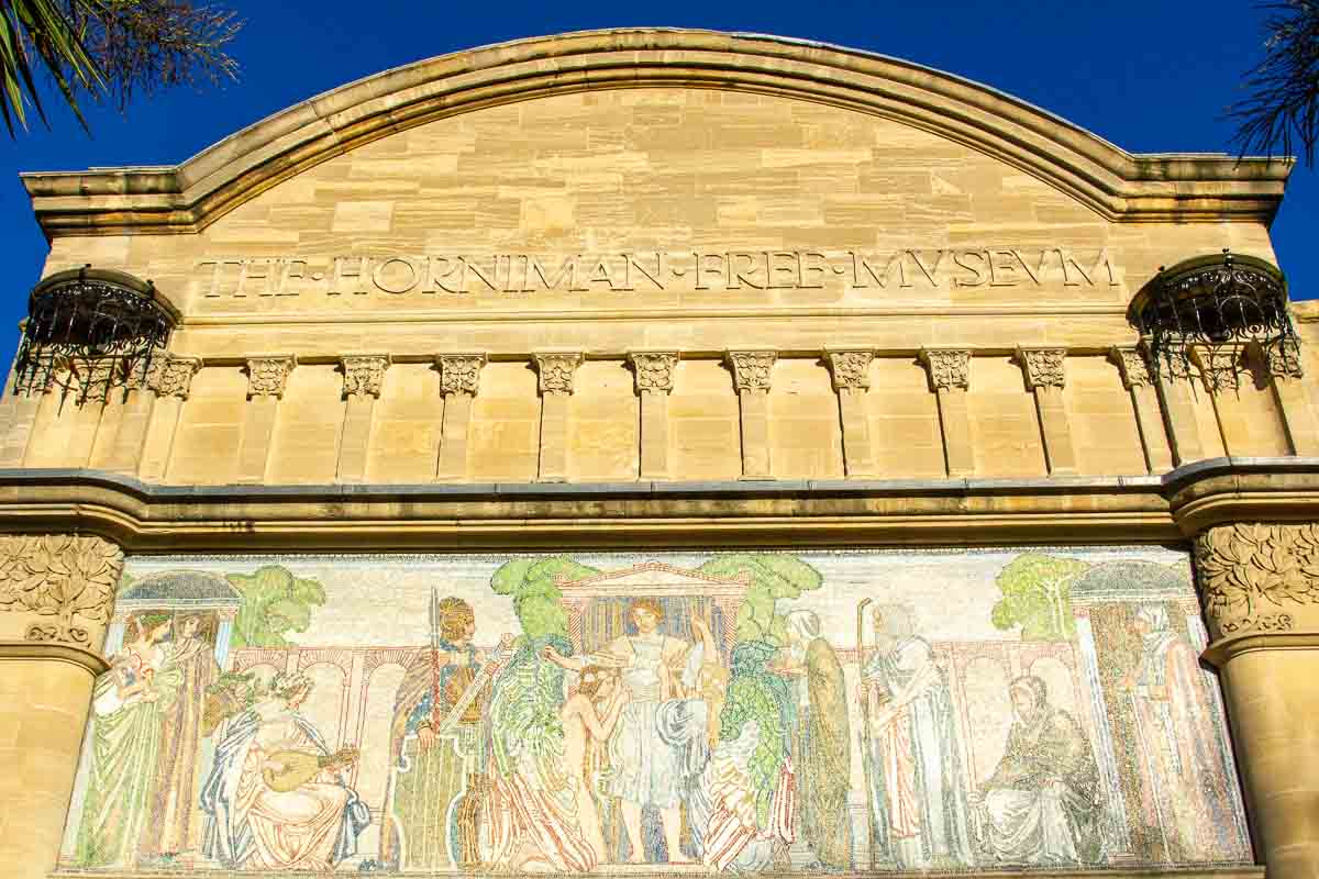 mosaic on front of horniman museum building