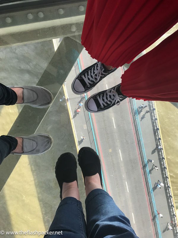 Looking down from Tower Bridge