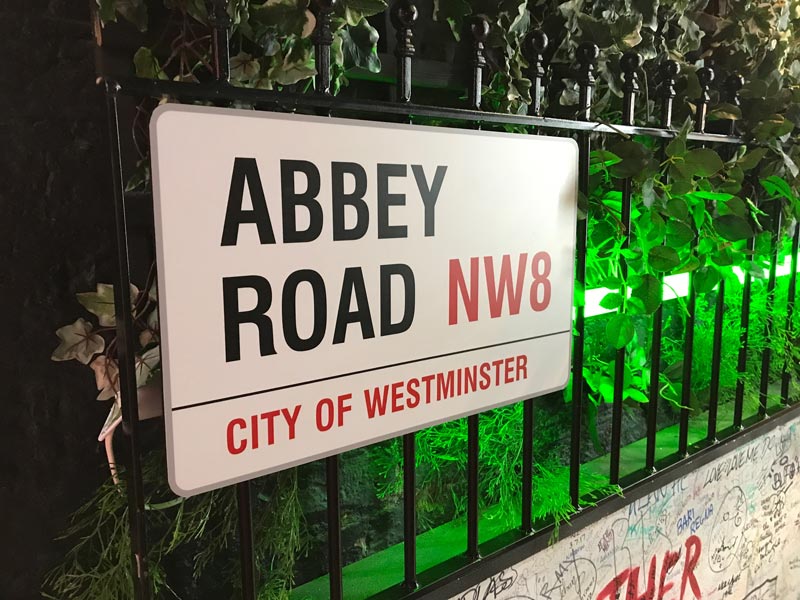 sign for abbey road in london