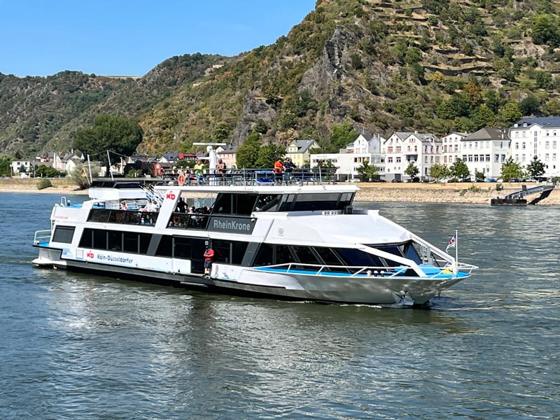 riverboat on the rhine in germany