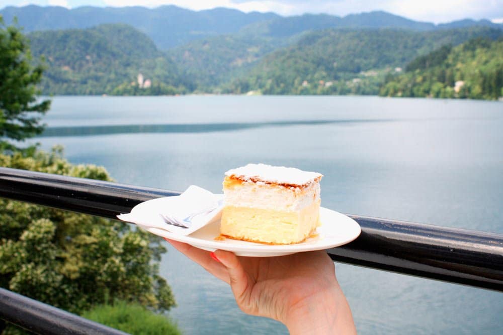 a piece of creamy cake is one of the best reasons to visit lake bled