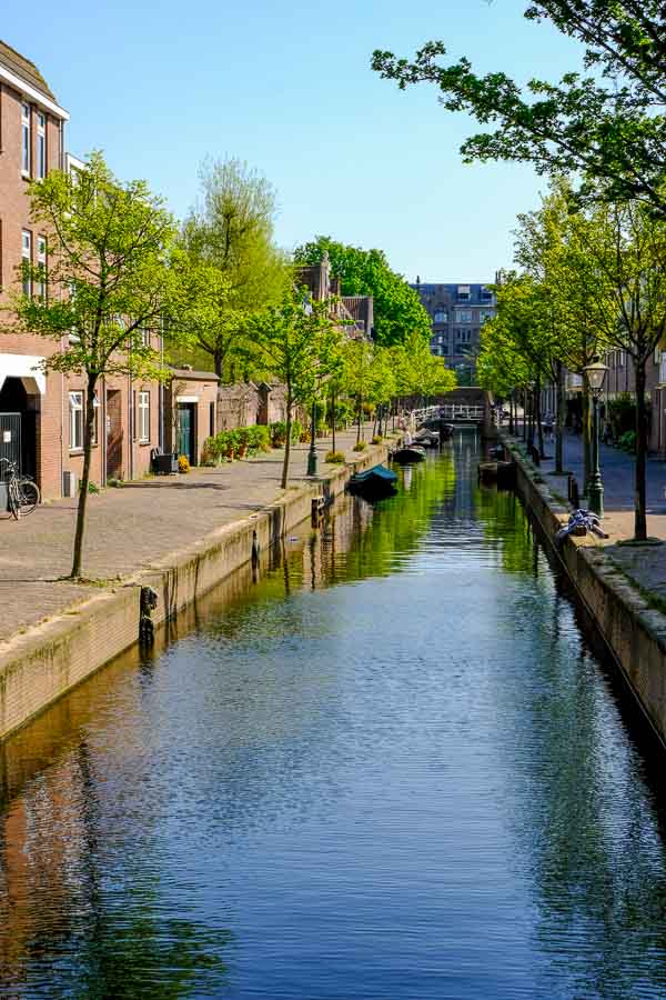 peaceful canal in leiden