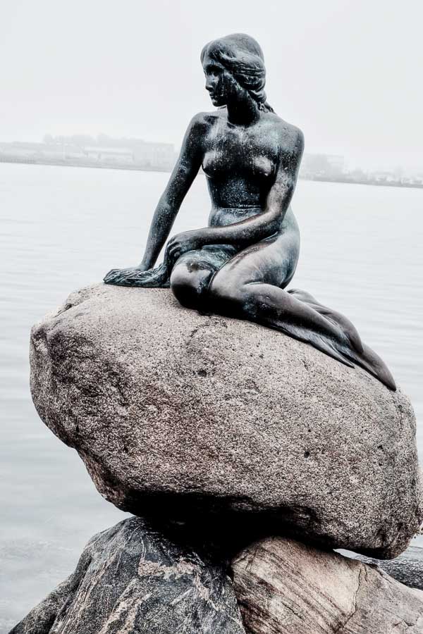 The Little Mermaid statue in copenhagen