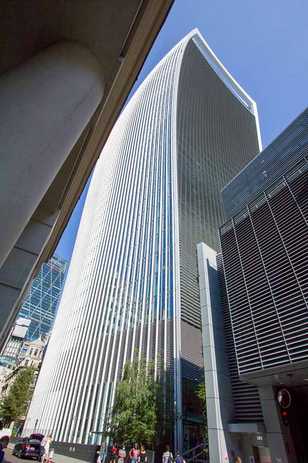 exterior of sky garden london in street